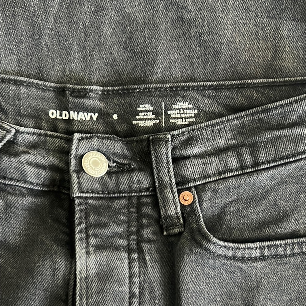 Old Navy Black/Charcoal Denim Pants